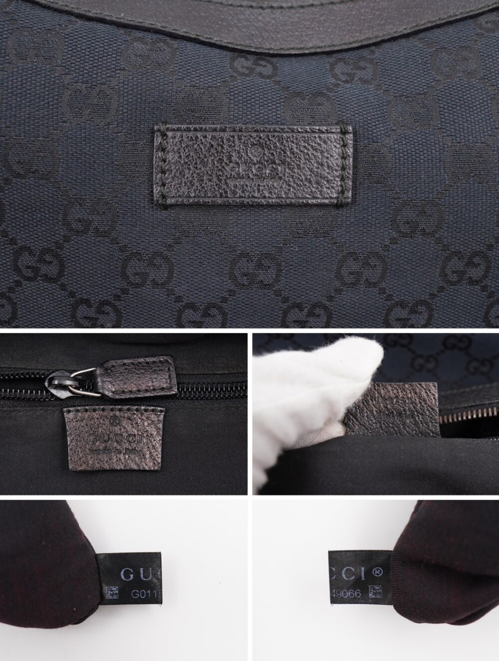 CN06 💗 Gucci GG Monogram Web halfmoon Large Crossbody - Picture 8 of 13